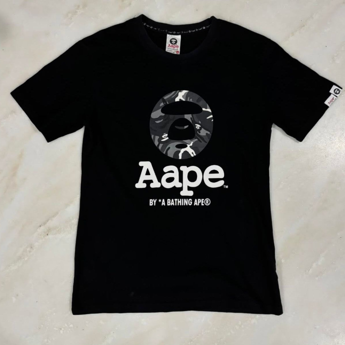 Aape Black Graphic Tee