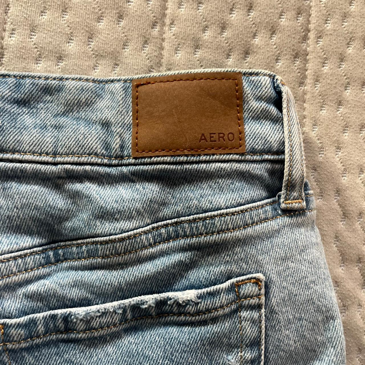 Distressed low rise denim shorts