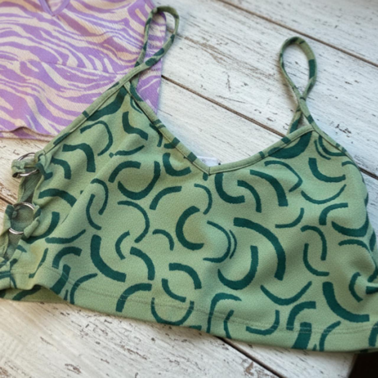 Bershka Green Single Strip Top