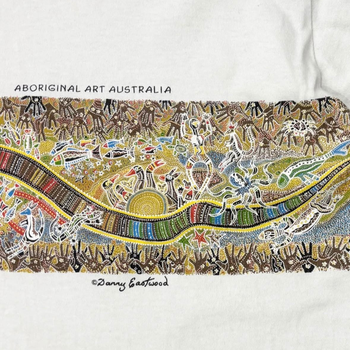 Vtg Aboriginal Australian Art Tee