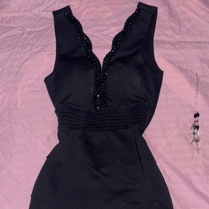 Bodycon Deepneck Mini Dress