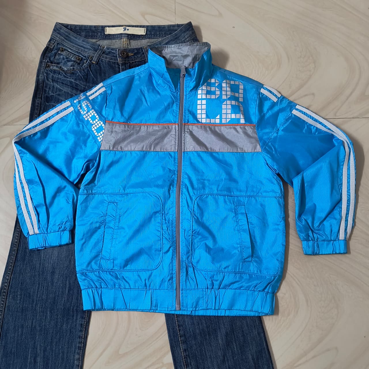 Blue Windbreaker
