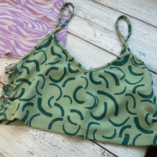 Bershka Green Single Strip Top