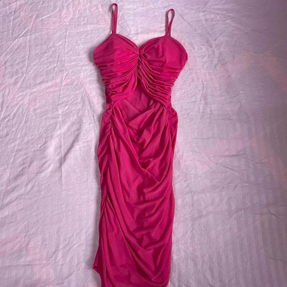 Barbie Pink Bodycon Midi Dress