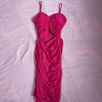 Barbie Pink Bodycon Midi Dress