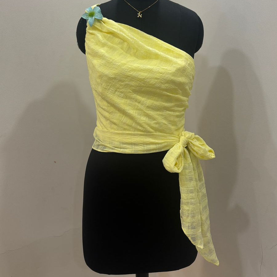 Yellow Knot Top
