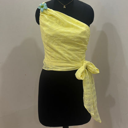 Yellow Knot Top