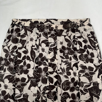 Floral White Midi Skirt