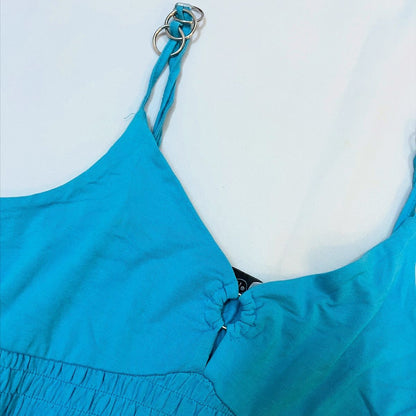 Blue Steel Rings Detailed y2k Top