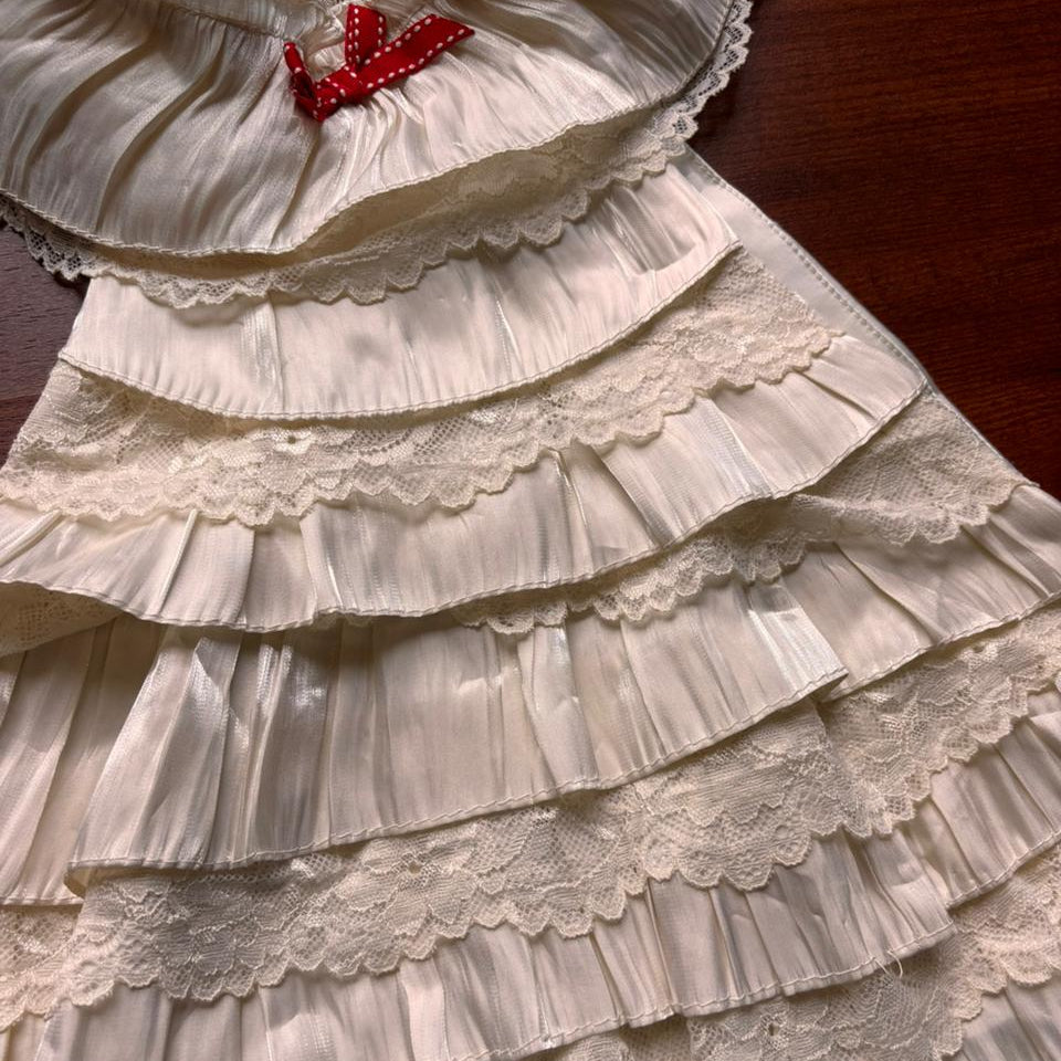 Cream Ruffle Detail Halter Top