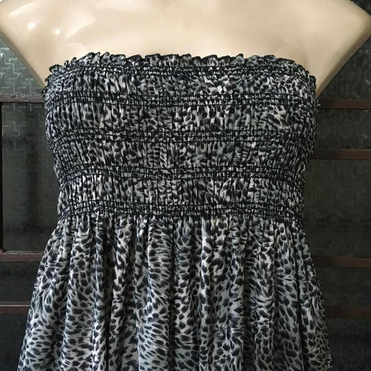 A Strapless, Full-Length Maxi Dress