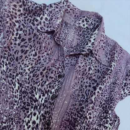 Purple Leopard Print Top