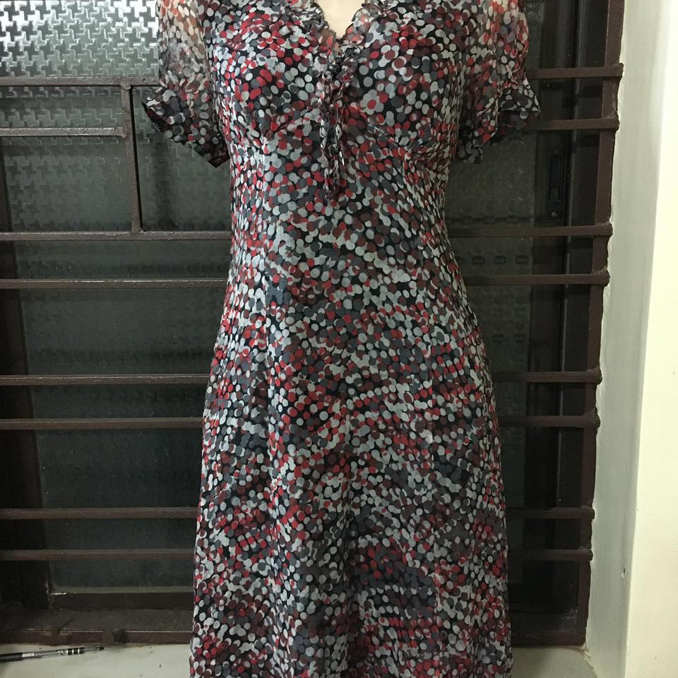 Semi-Sheer Midi Dress