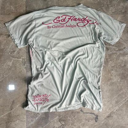 Y2K Edhardy Snake Print Tee