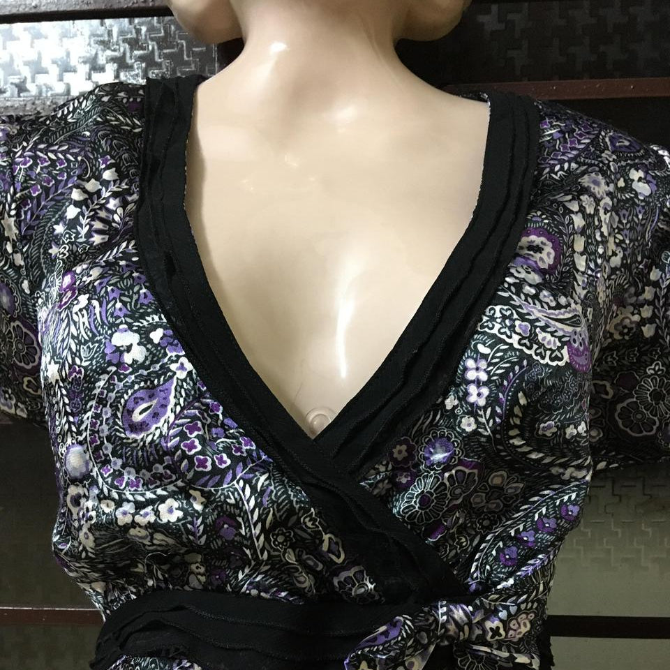 V-Neck Wrap-Style Top