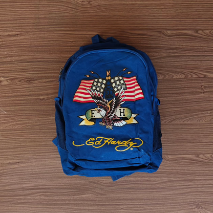 Ed Hardy Blue Backpack