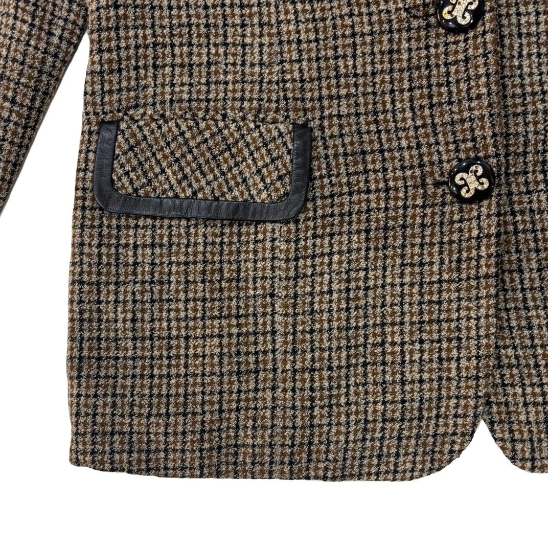 Vintage Tweed Embroidered Blazer