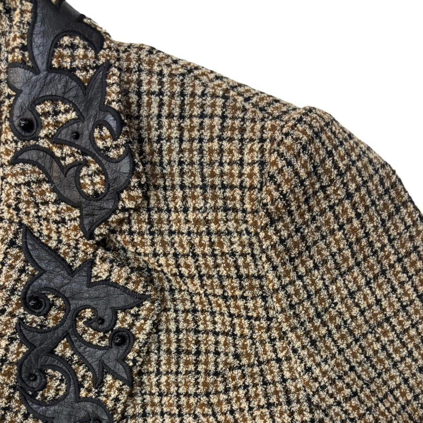 Vintage Tweed Embroidered Blazer