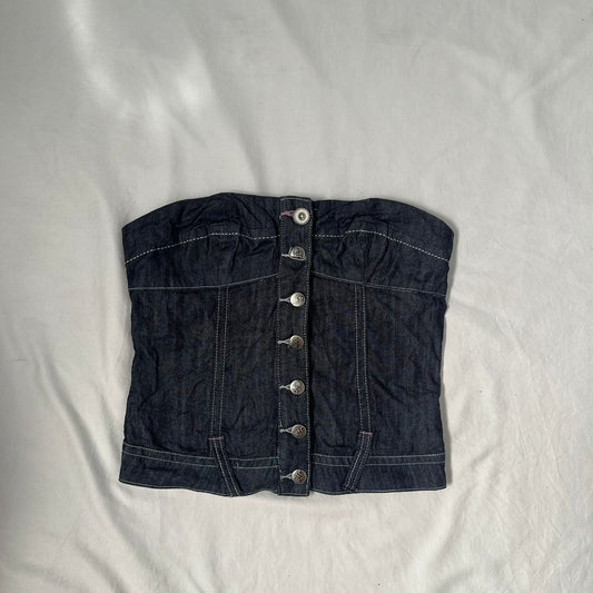 Denim Bustier Top