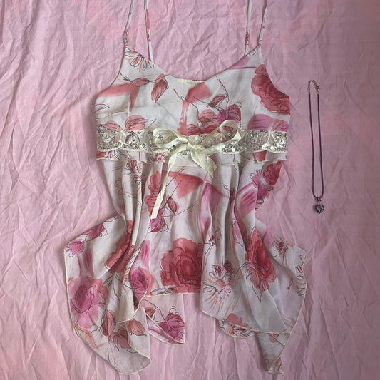 Y2k Floral Camisole Top