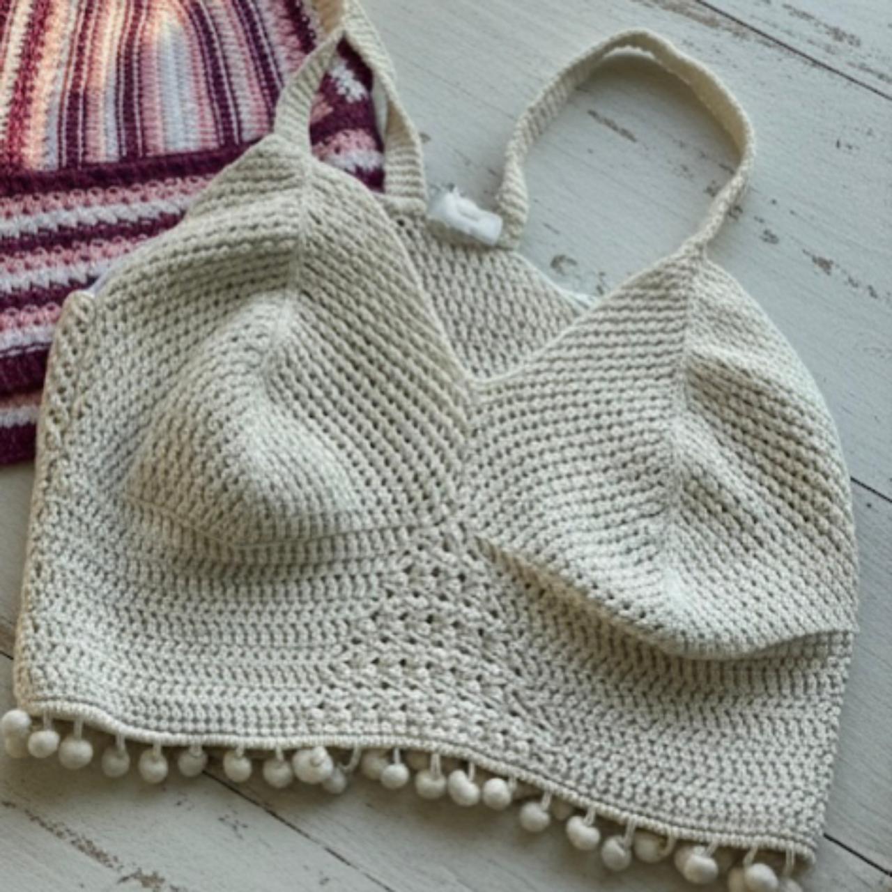 River Island White Crochet Top