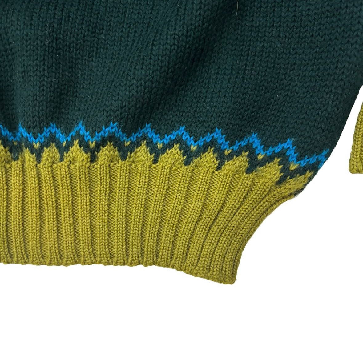 Vtg 80s Fair Isle Turtleneck Sweater