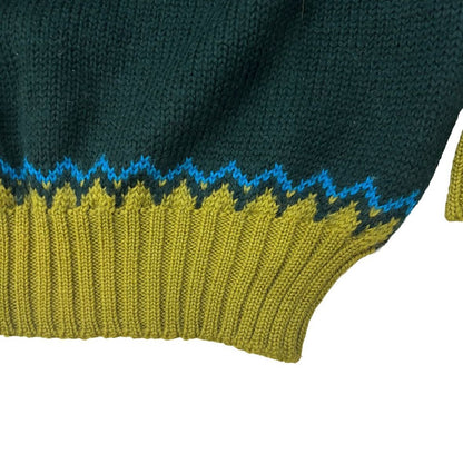 Vtg 80s Fair Isle Turtleneck Sweater